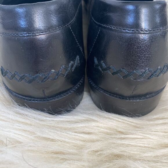 Cole Haan Men's Black Leather Loafers Made in Italy US 10.5 Preppy Tassels Woven - Picture 9 of 9